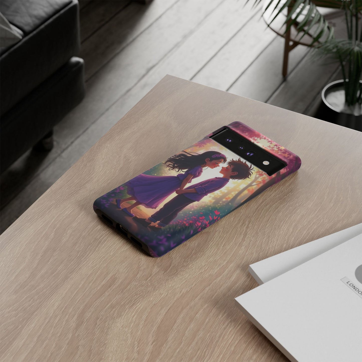 Romantic Phone Case - Cute Couple in Nature Design