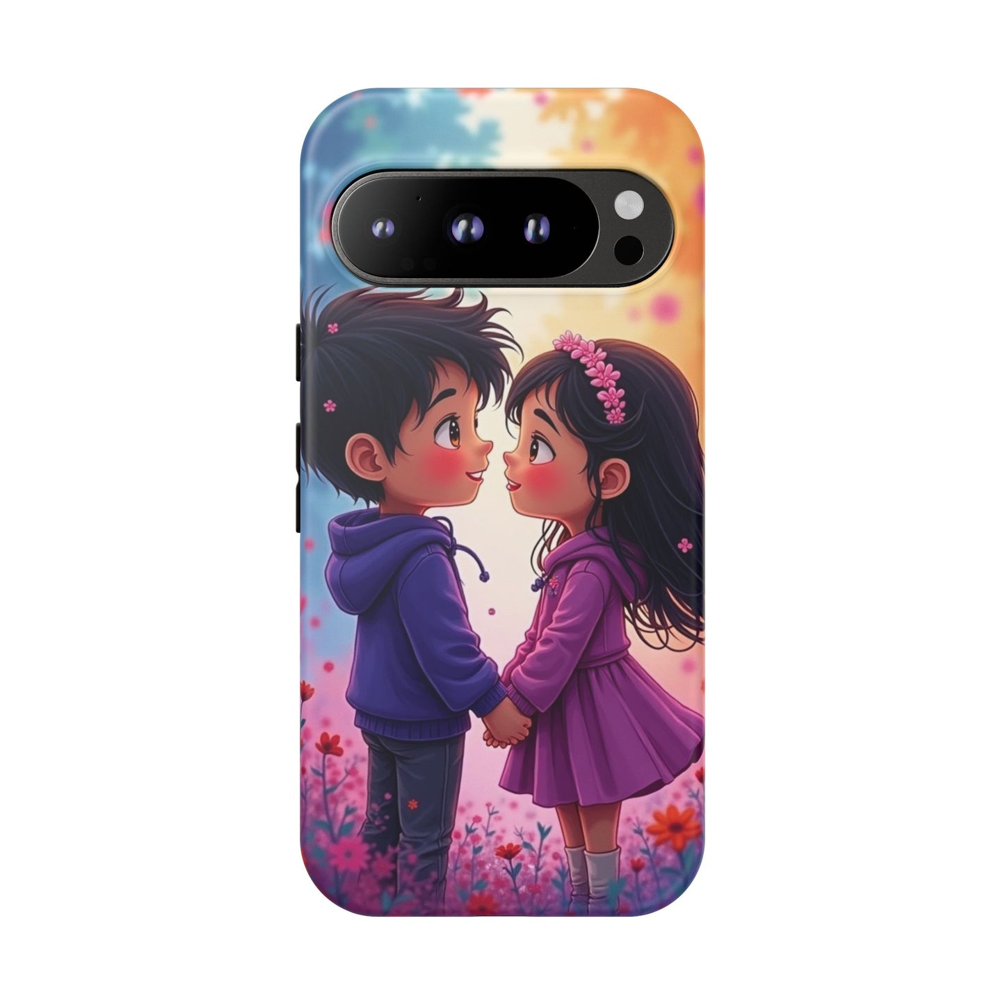 Cute Couple Phone Case - Tough Cases with Romantic Design for Kids and Teens