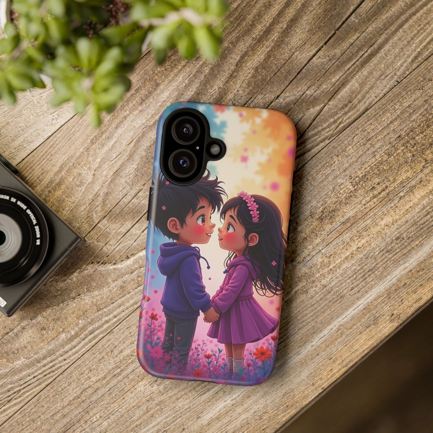 Cute Couple Phone Case - Tough Cases with Romantic Design for Kids and Teens