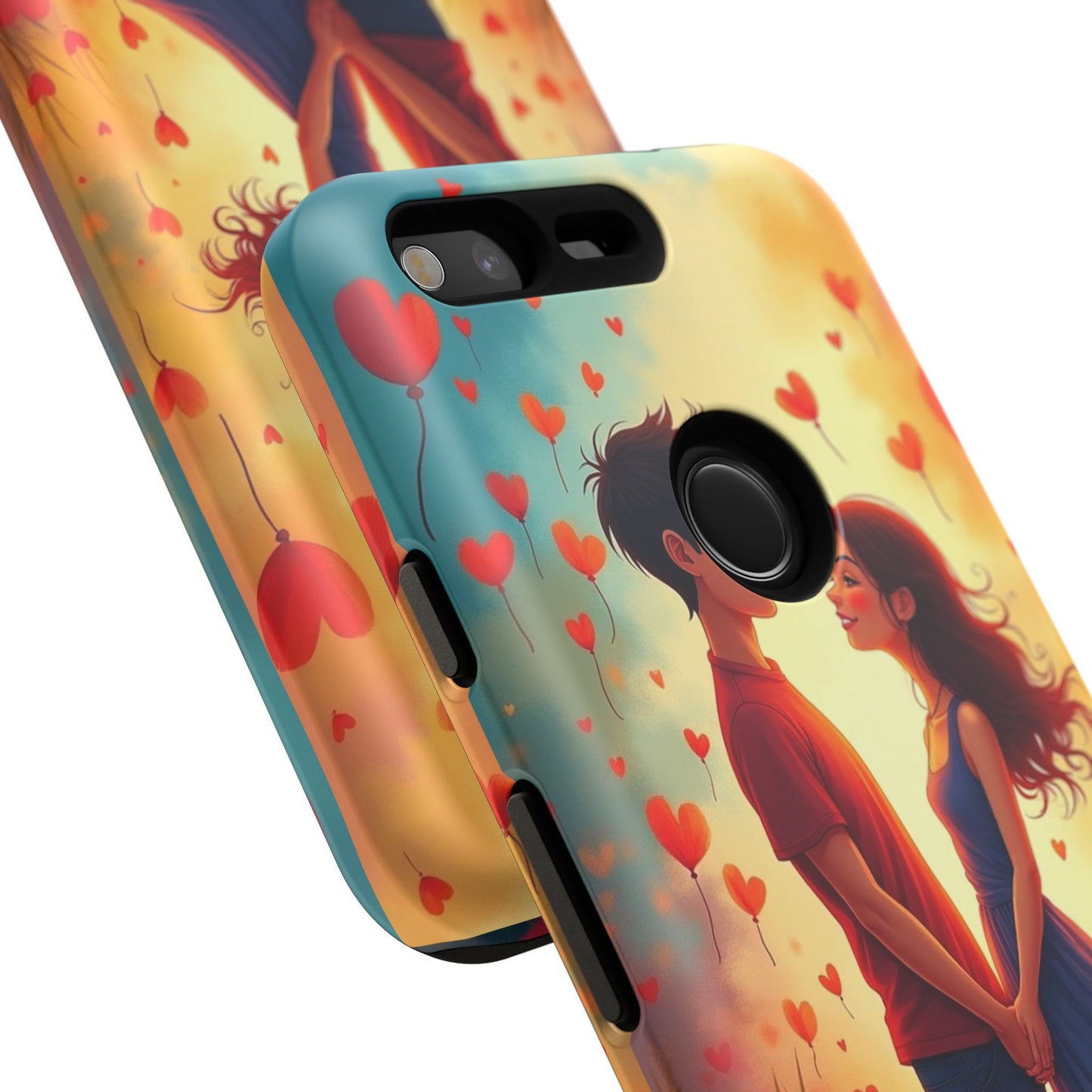 Romantic Phone Case with Heart Design for Couples
