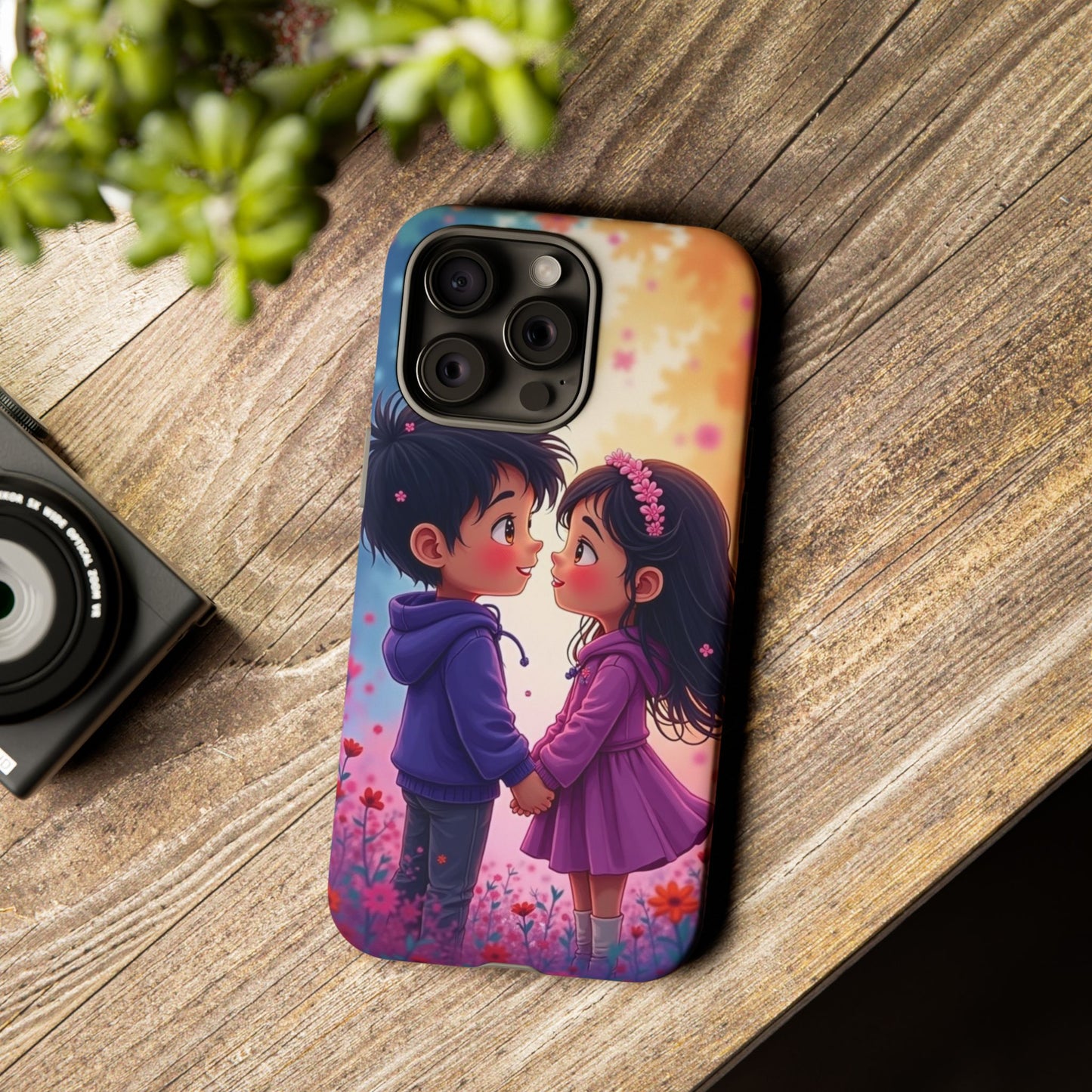 Cute Couple Phone Case - Tough Cases with Romantic Design for Kids and Teens