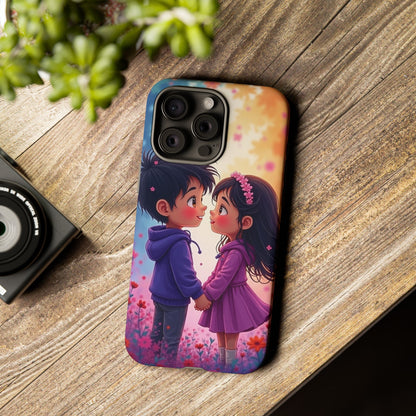 Cute Couple Phone Case - Tough Cases with Romantic Design for Kids and Teens