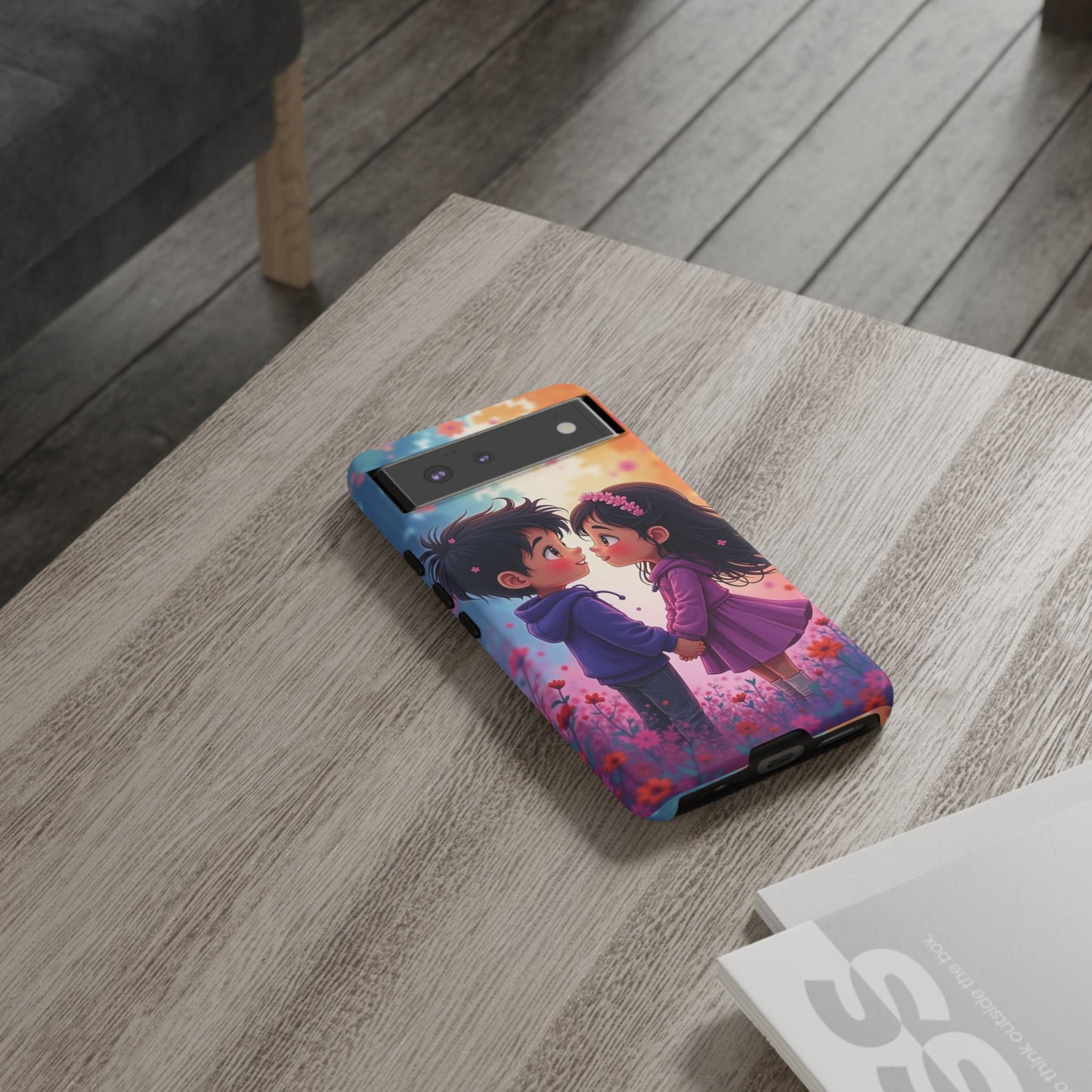 Cute Couple Phone Case - Tough Cases with Romantic Design for Kids and Teens
