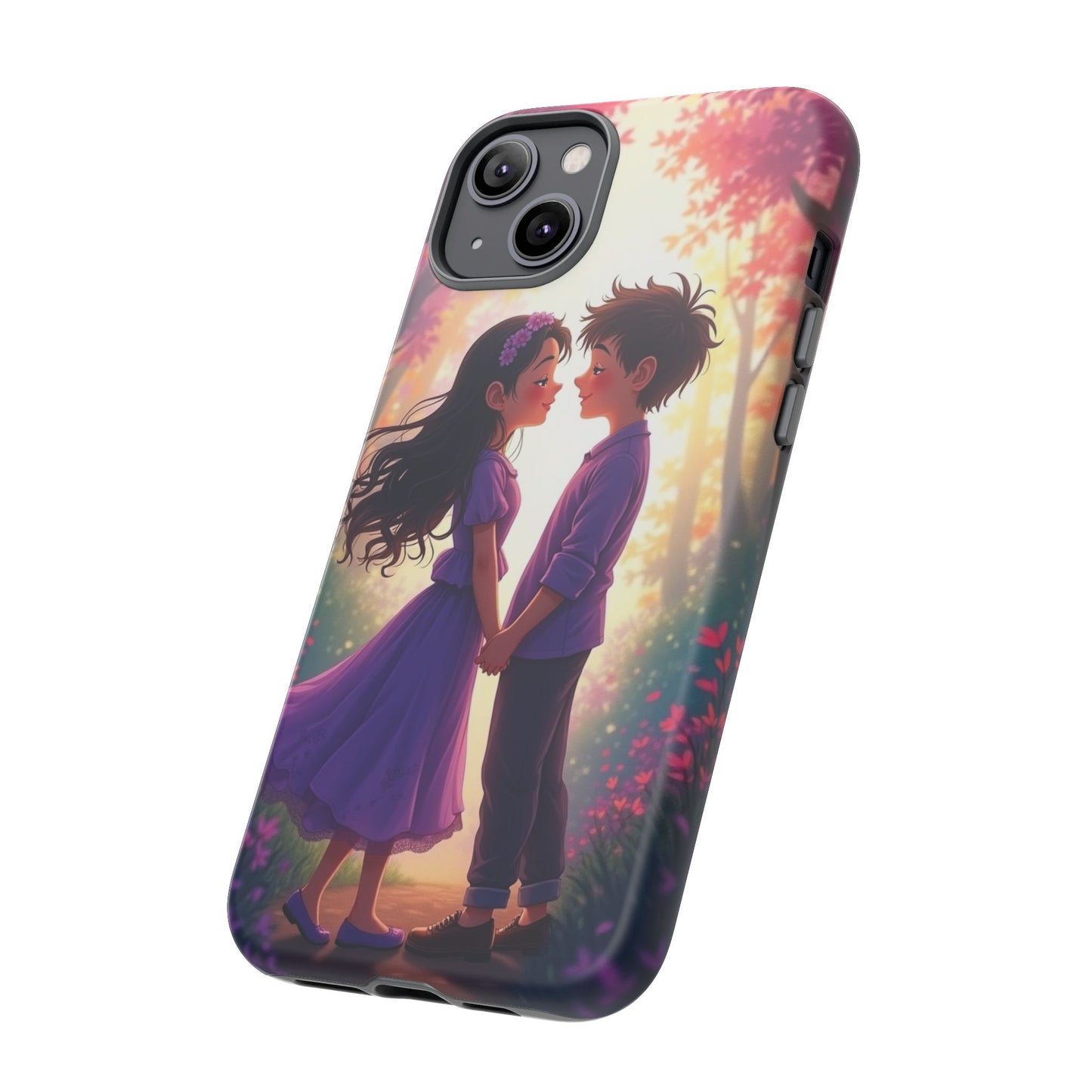 Romantic Phone Case - Cute Couple in Nature Design