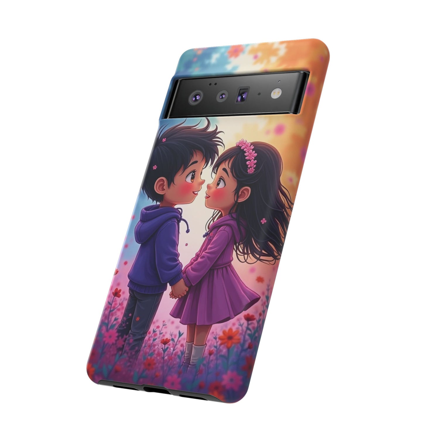 Cute Couple Phone Case - Tough Cases with Romantic Design for Kids and Teens