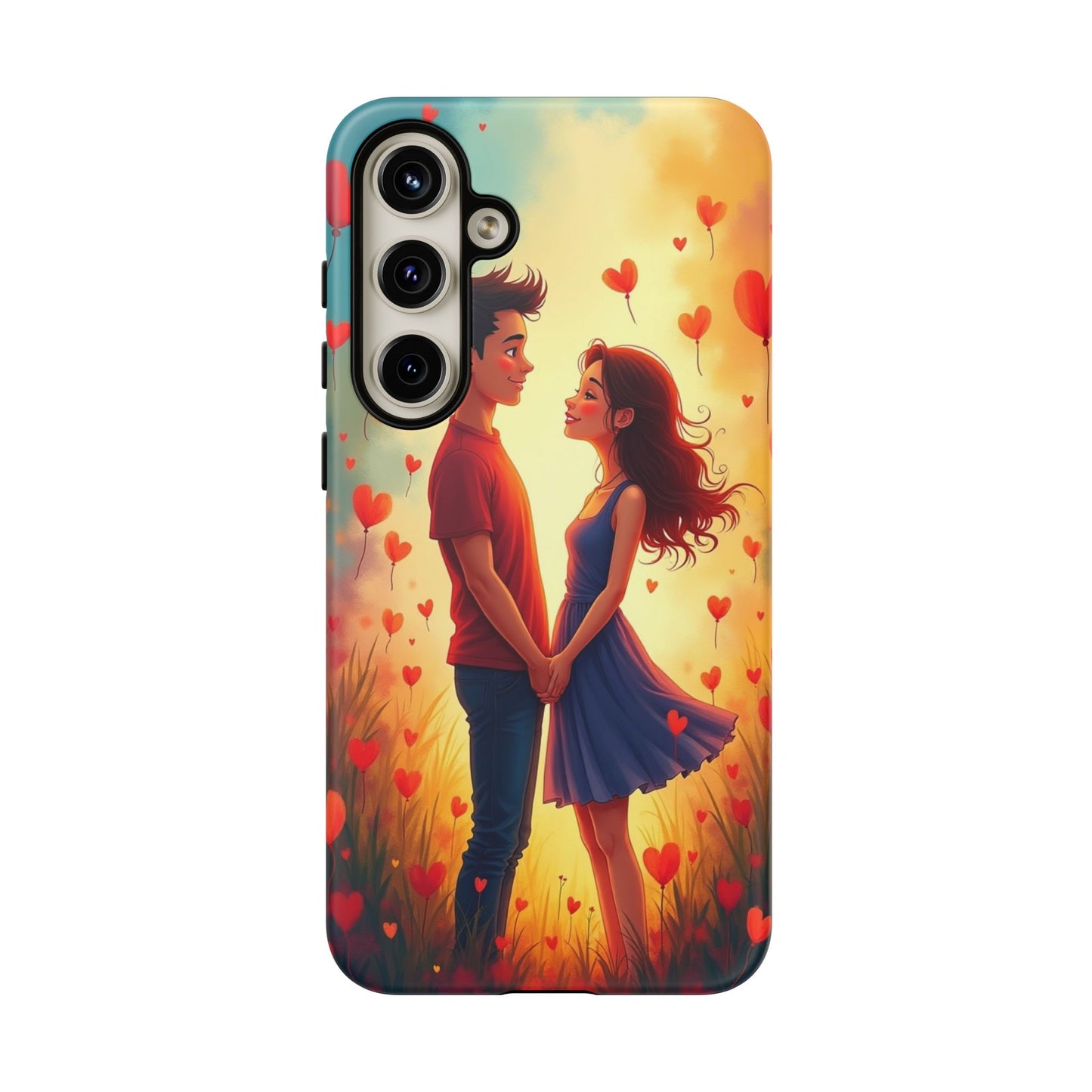 Romantic Phone Case with Heart Design for Couples