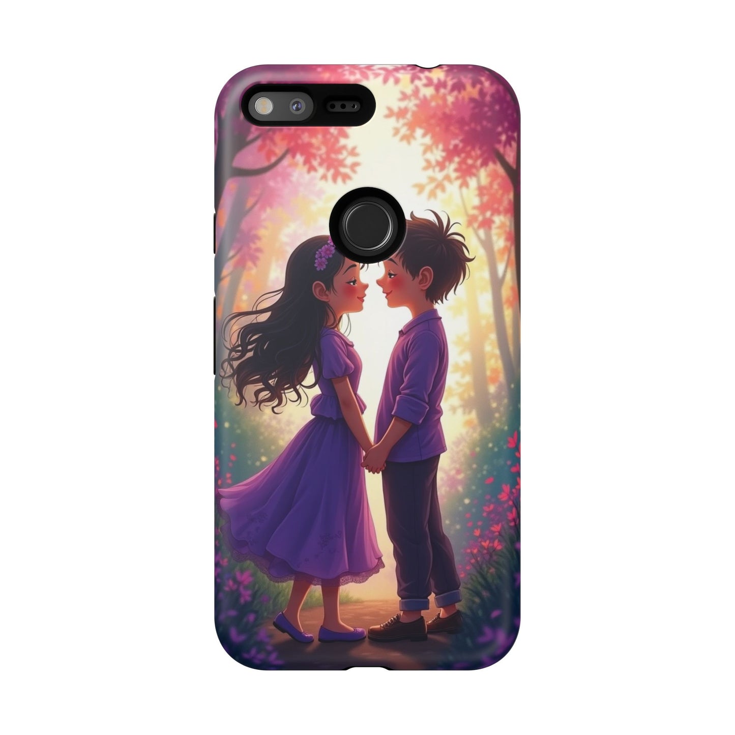 Romantic Phone Case - Cute Couple in Nature Design