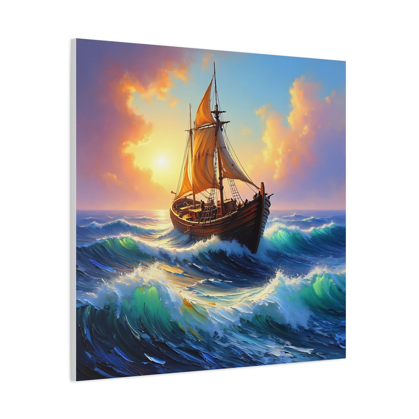 Nautical Canvas Wall Art, Seascape Decor, Sailing Ship Print, Ocean Home Decor, Coastal Living, Maritime Artwork, Gift for Sailors