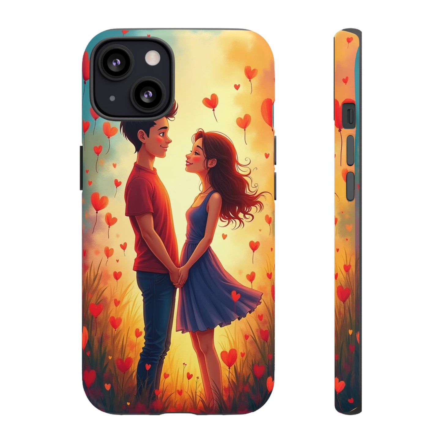 Romantic Phone Case with Heart Design for Couples