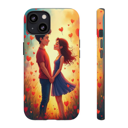 Romantic Phone Case with Heart Design for Couples