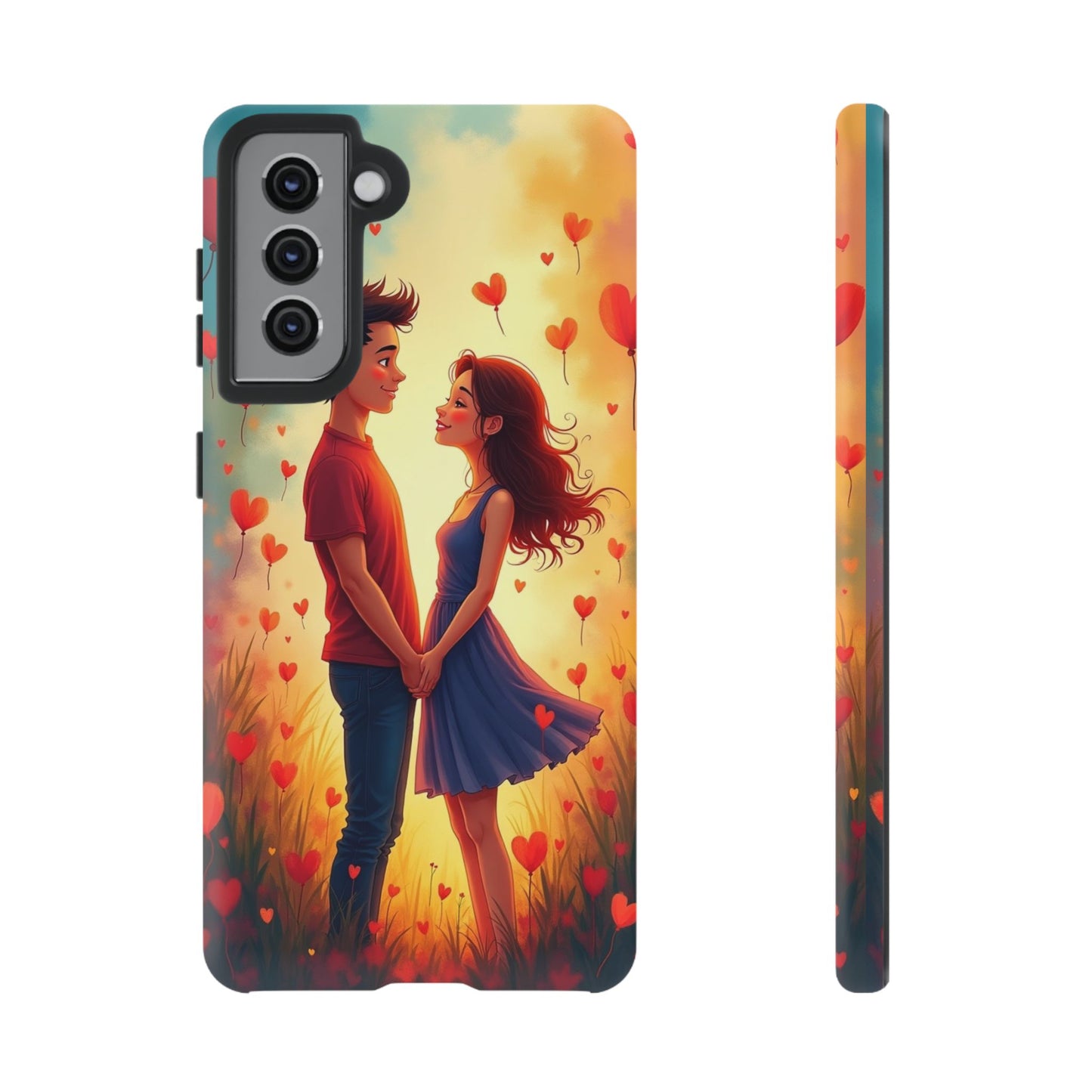 Romantic Phone Case with Heart Design for Couples