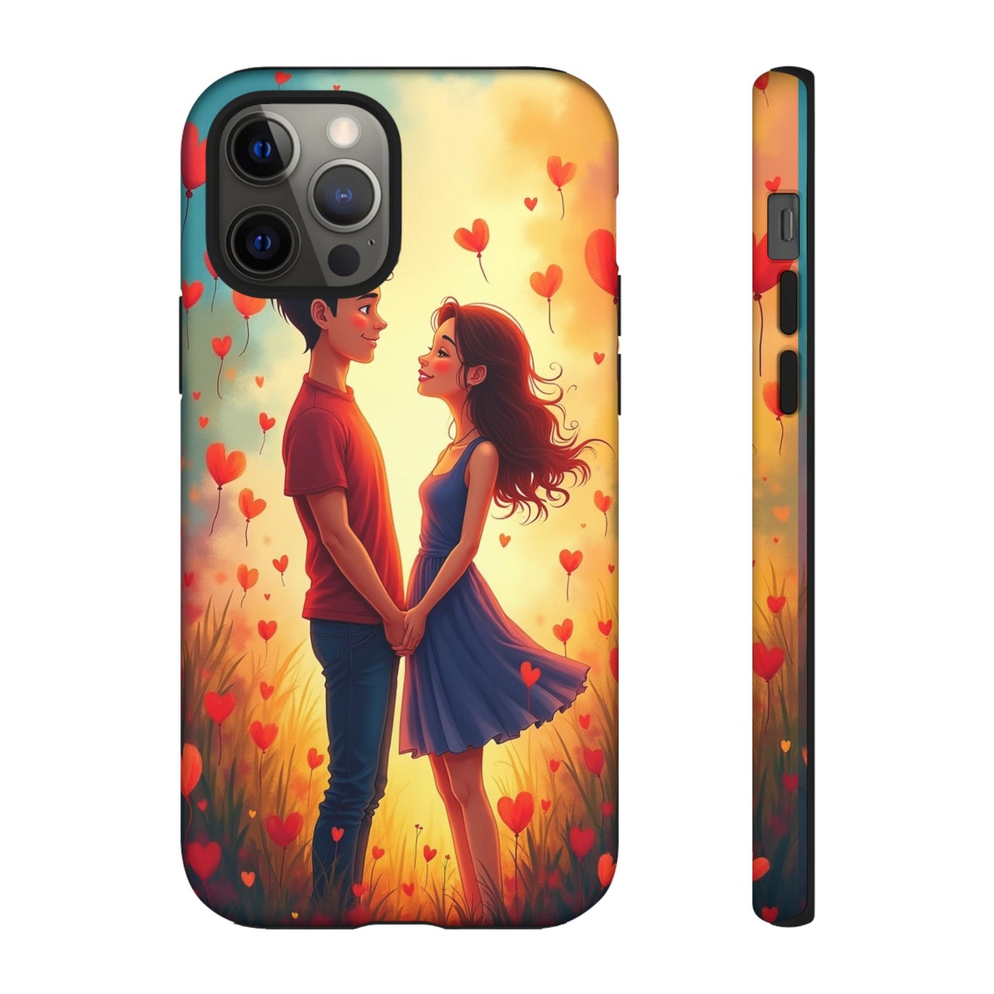 Romantic Phone Case with Heart Design for Couples