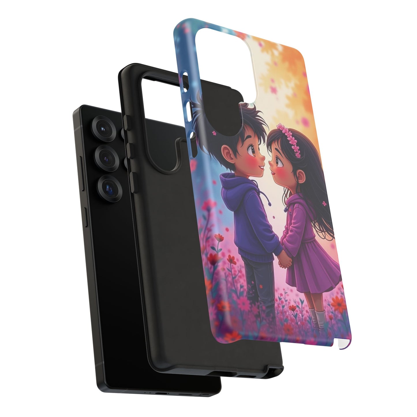 Cute Couple Phone Case - Tough Cases with Romantic Design for Kids and Teens