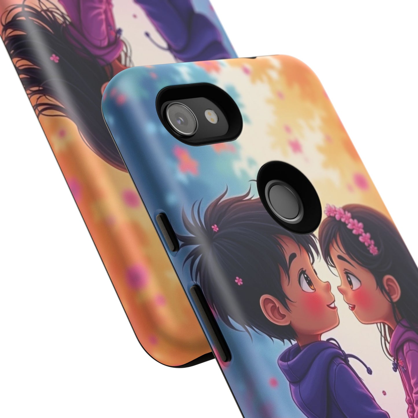 Cute Couple Phone Case - Tough Cases with Romantic Design for Kids and Teens
