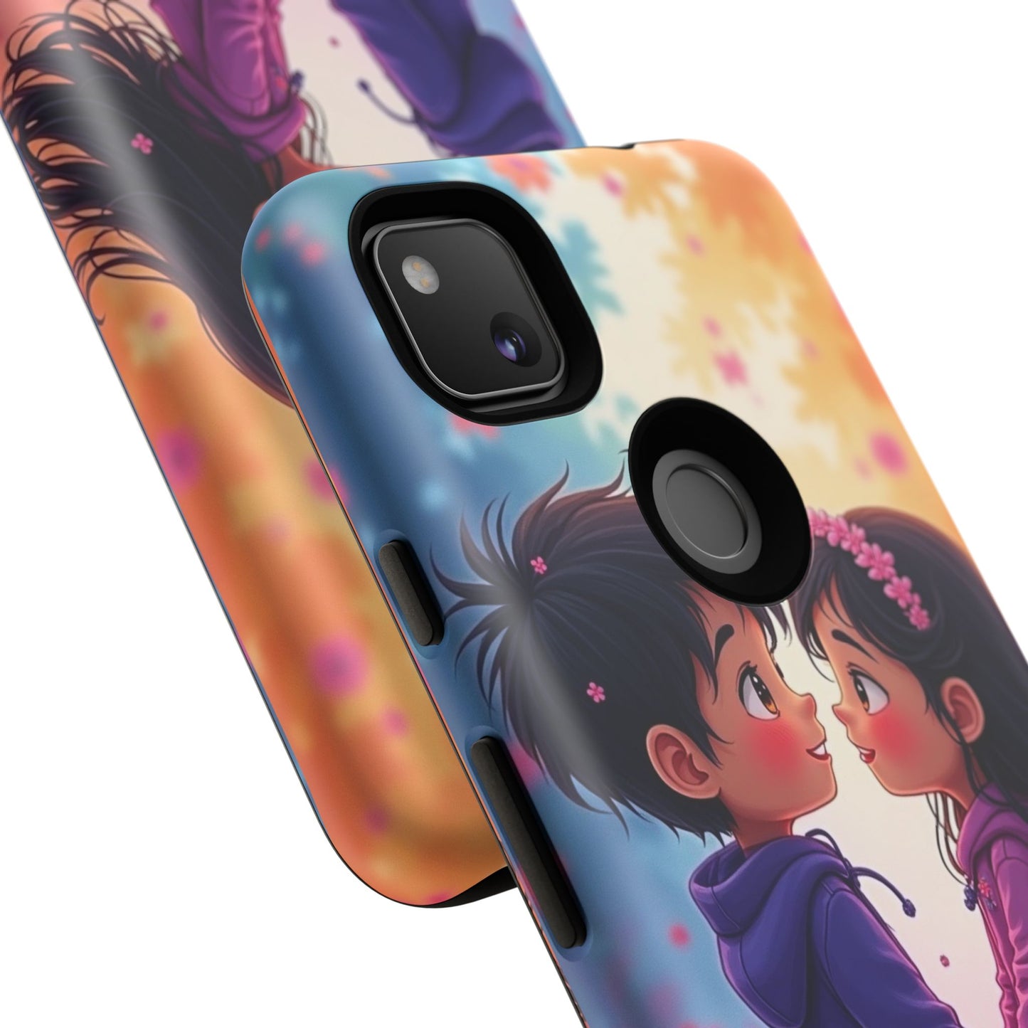 Cute Couple Phone Case - Tough Cases with Romantic Design for Kids and Teens