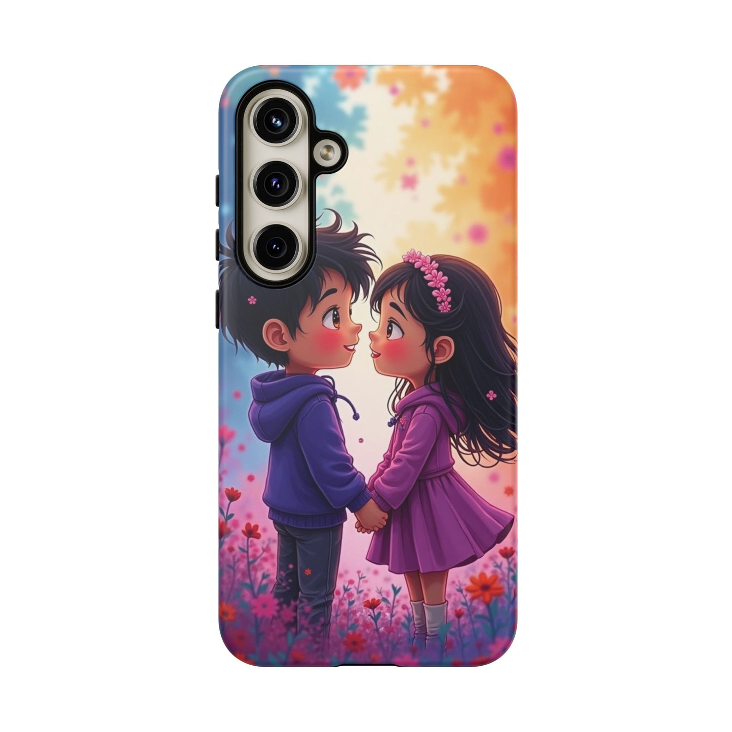 Cute Couple Phone Case - Tough Cases with Romantic Design for Kids and Teens