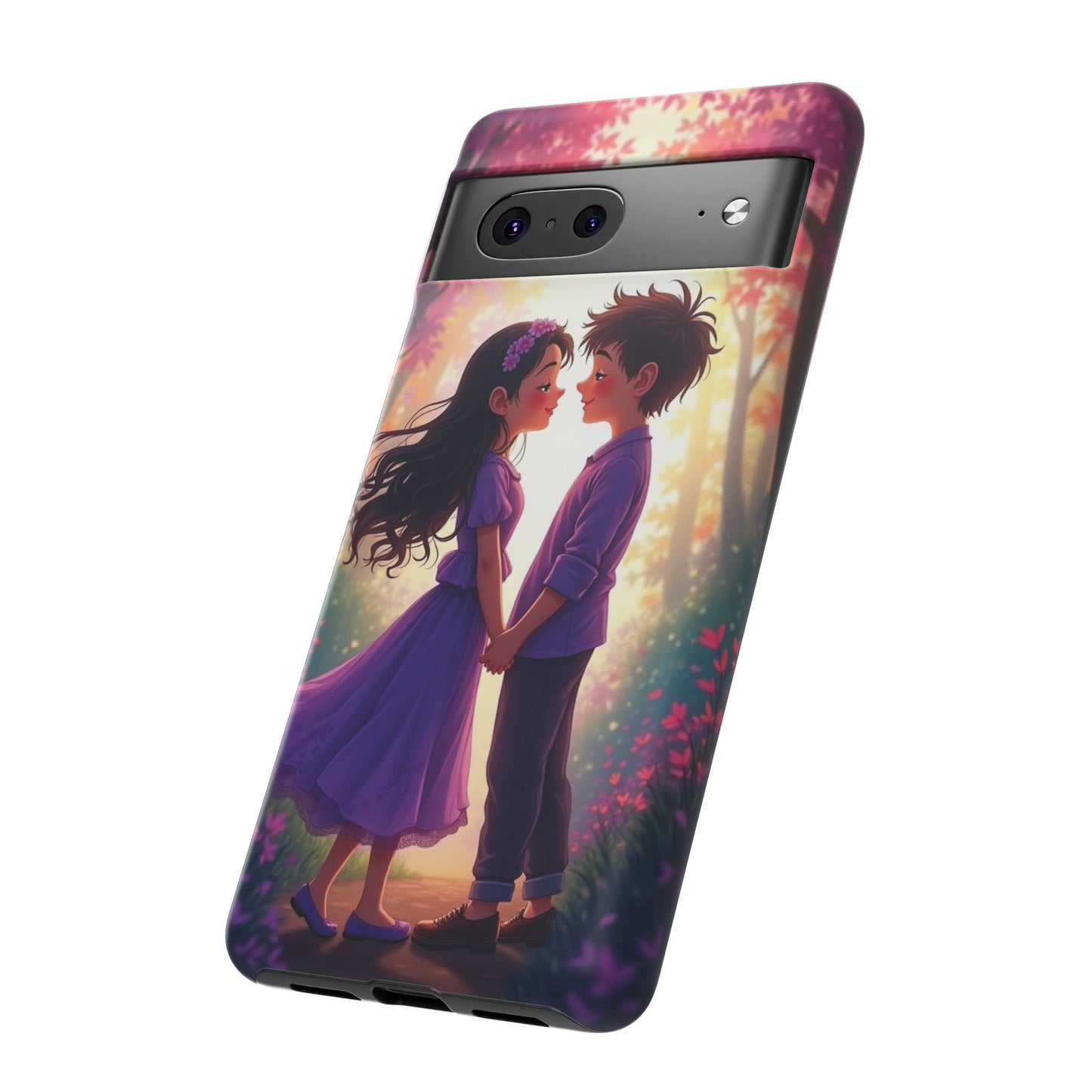 Romantic Phone Case - Cute Couple in Nature Design