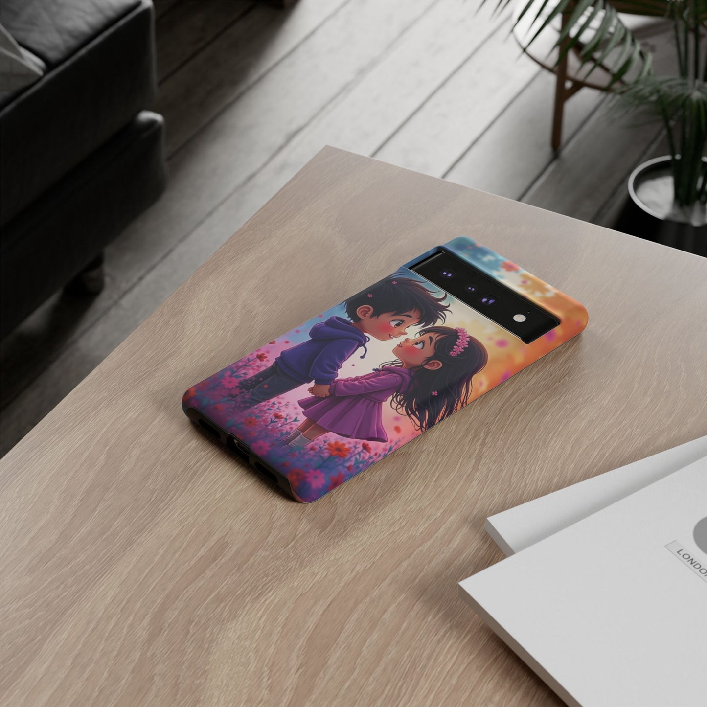 Cute Couple Phone Case - Tough Cases with Romantic Design for Kids and Teens