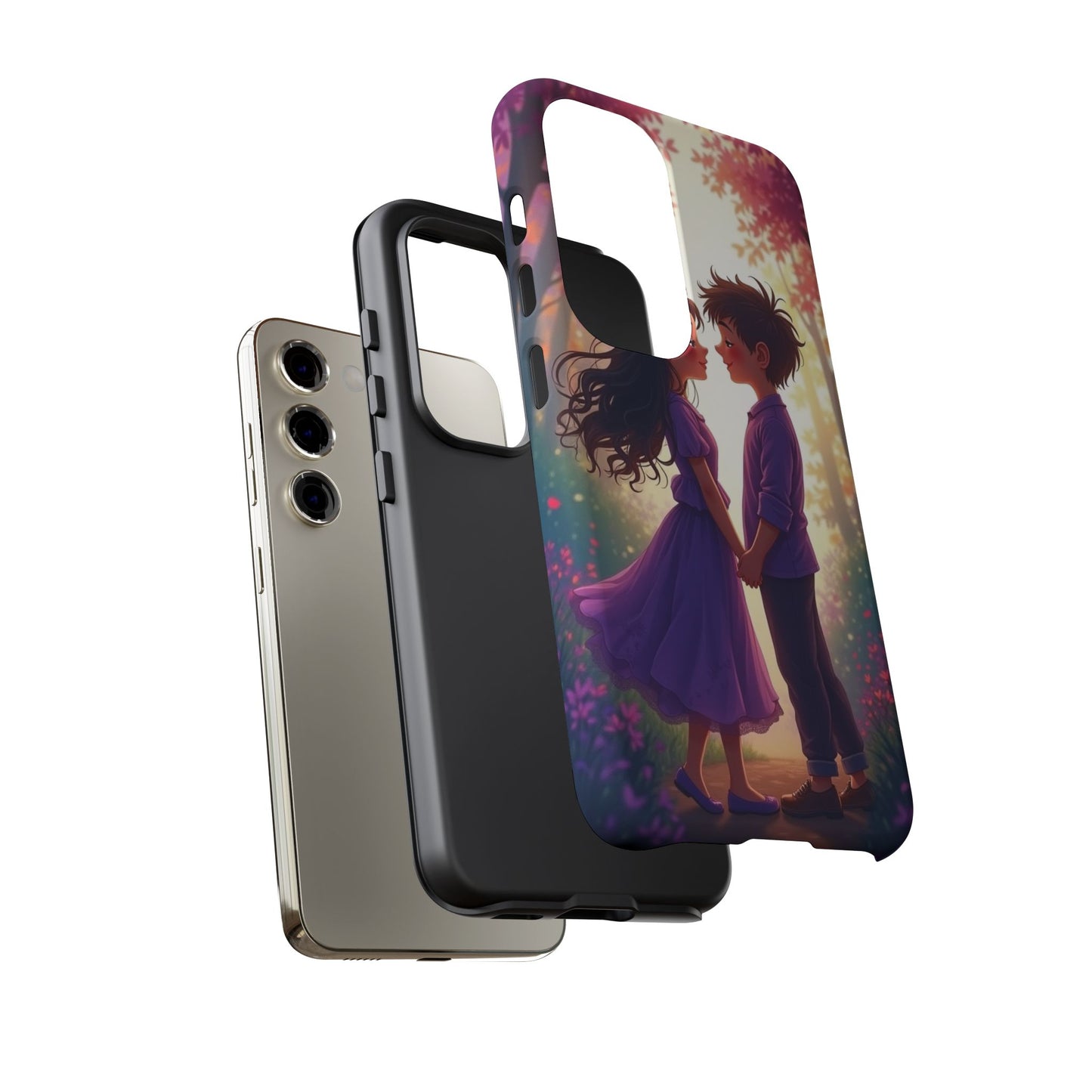 Romantic Phone Case - Cute Couple in Nature Design