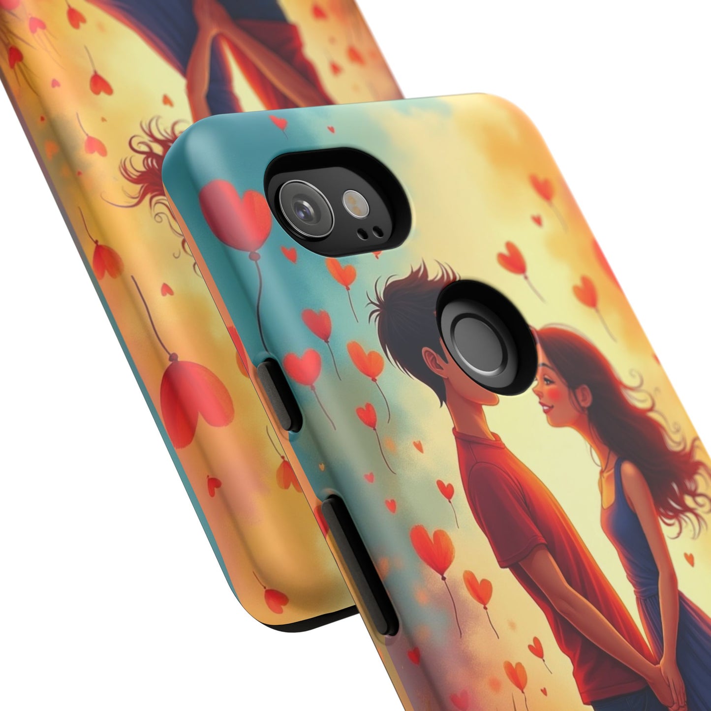 Romantic Phone Case with Heart Design for Couples