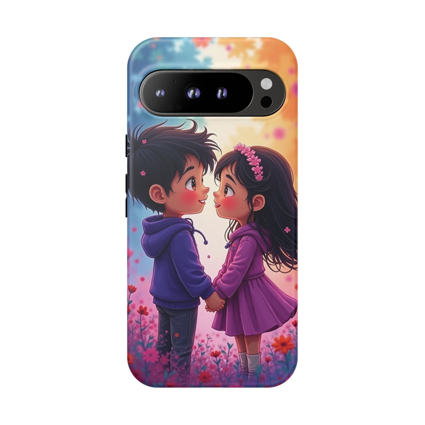 Cute Couple Phone Case - Tough Cases with Romantic Design for Kids and Teens