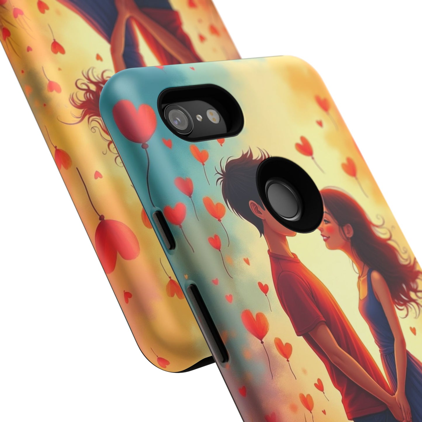 Romantic Phone Case with Heart Design for Couples