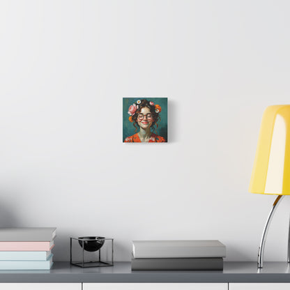 Floral Canvas Art Print, Home Decor, Wall Art, Boho Decor, Gift for Her, Happy Vibes