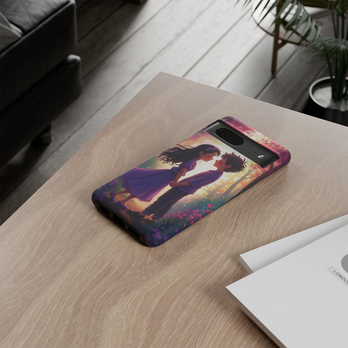 Romantic Phone Case - Cute Couple in Nature Design