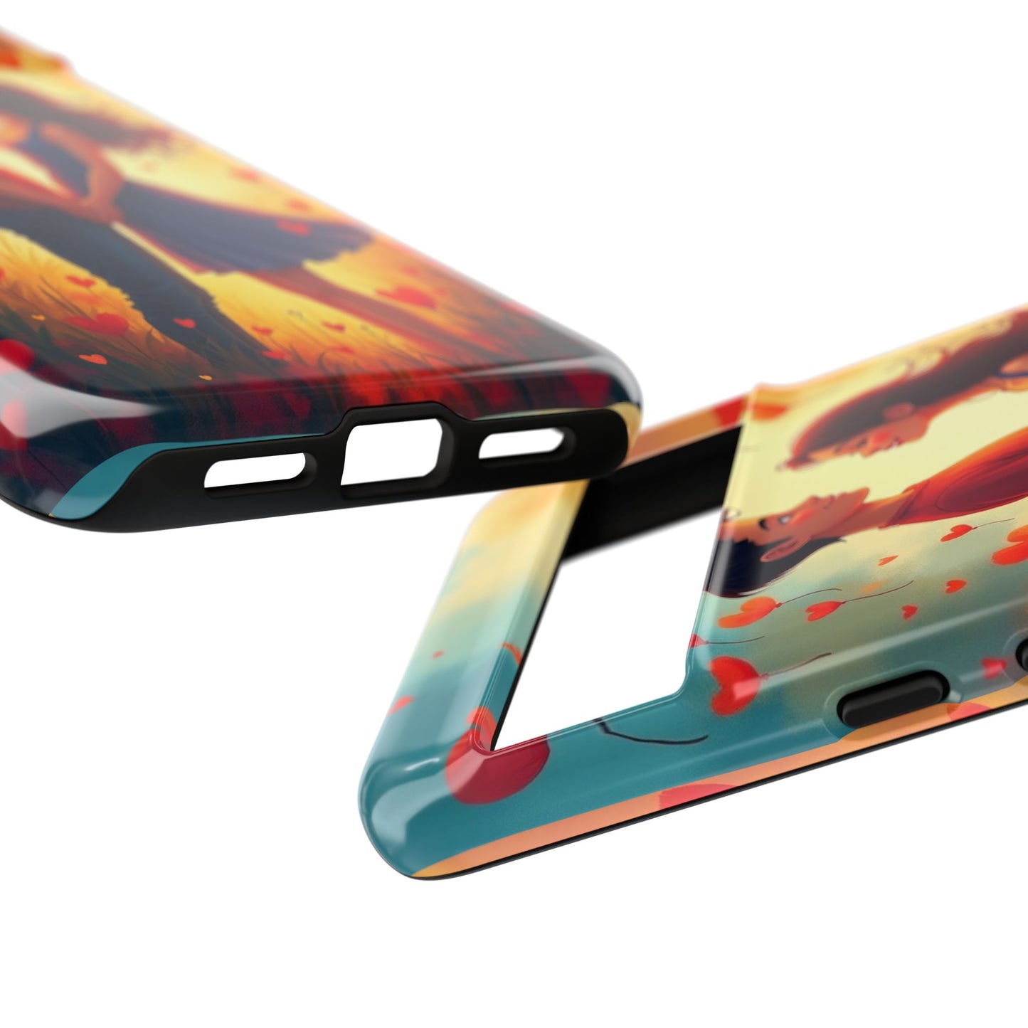 Romantic Phone Case with Heart Design for Couples