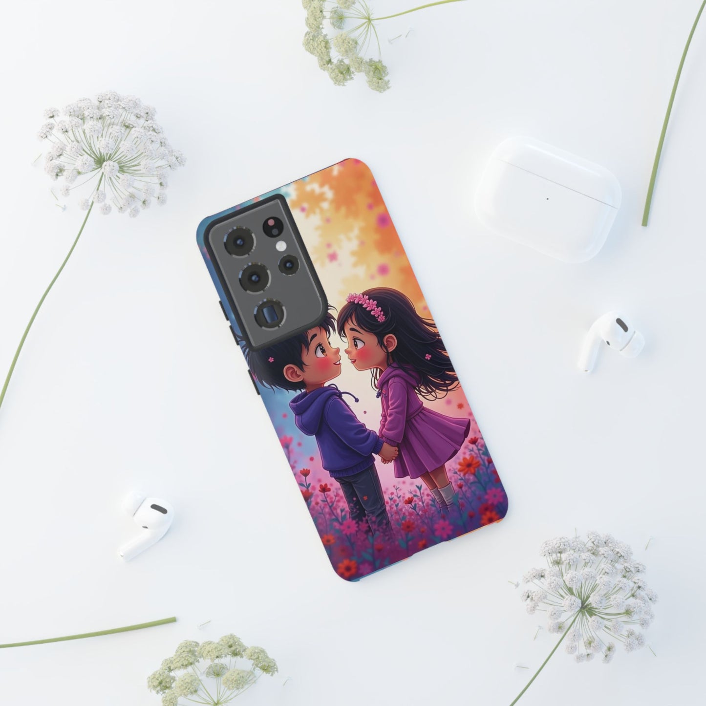 Cute Couple Phone Case - Tough Cases with Romantic Design for Kids and Teens