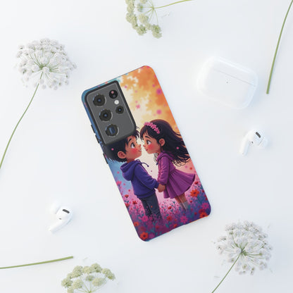 Cute Couple Phone Case - Tough Cases with Romantic Design for Kids and Teens