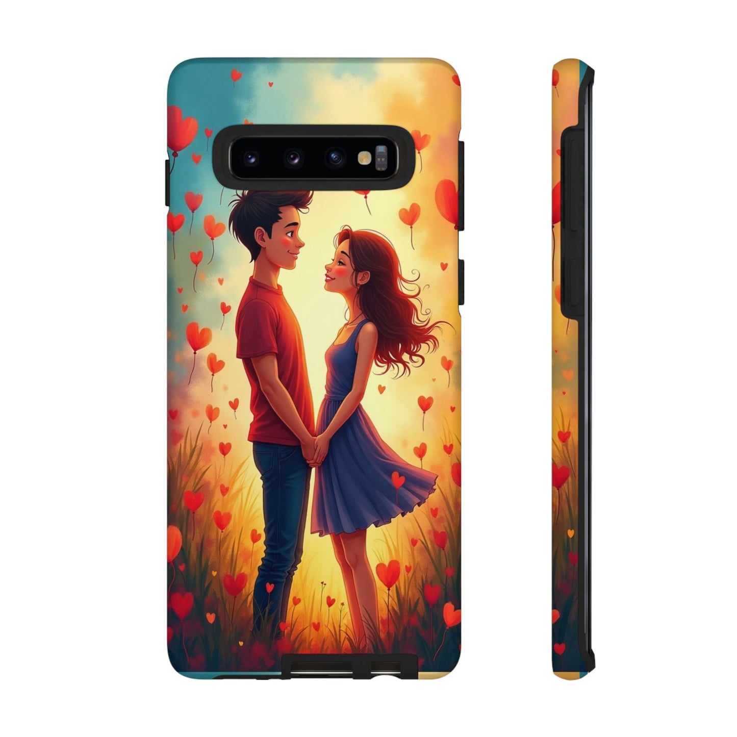 Romantic Phone Case with Heart Design for Couples