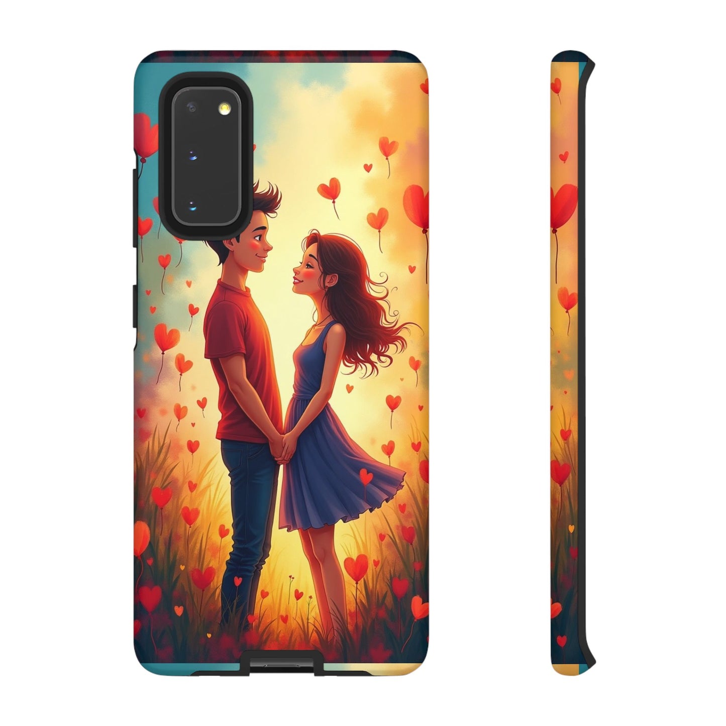 Romantic Phone Case with Heart Design for Couples