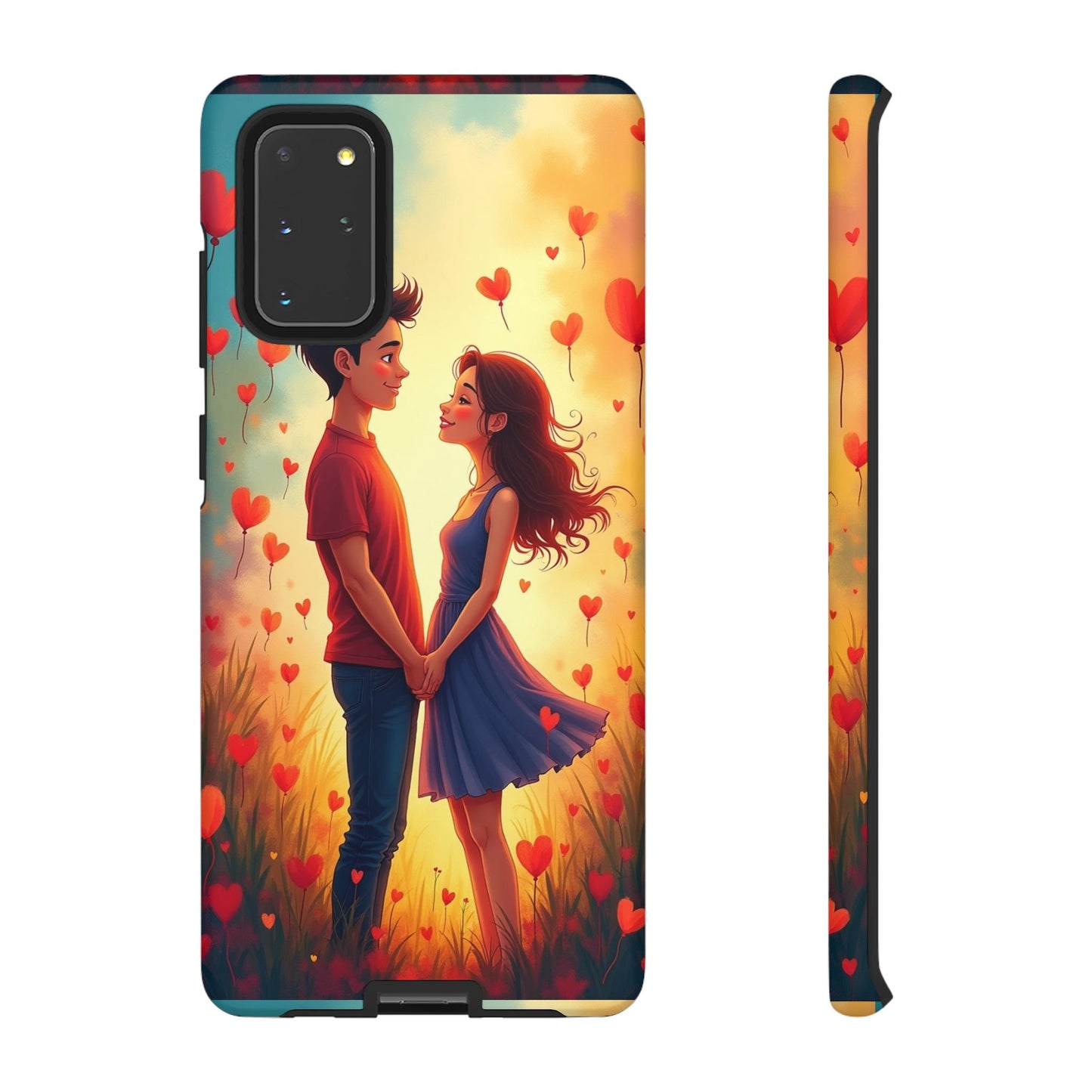 Romantic Phone Case with Heart Design for Couples