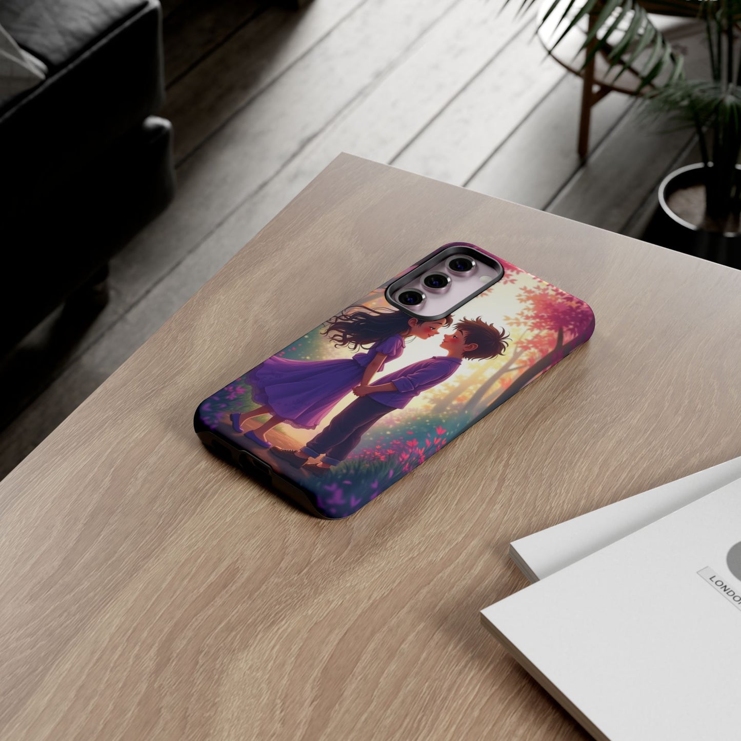 Romantic Phone Case - Cute Couple in Nature Design