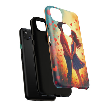 Romantic Phone Case with Heart Design for Couples