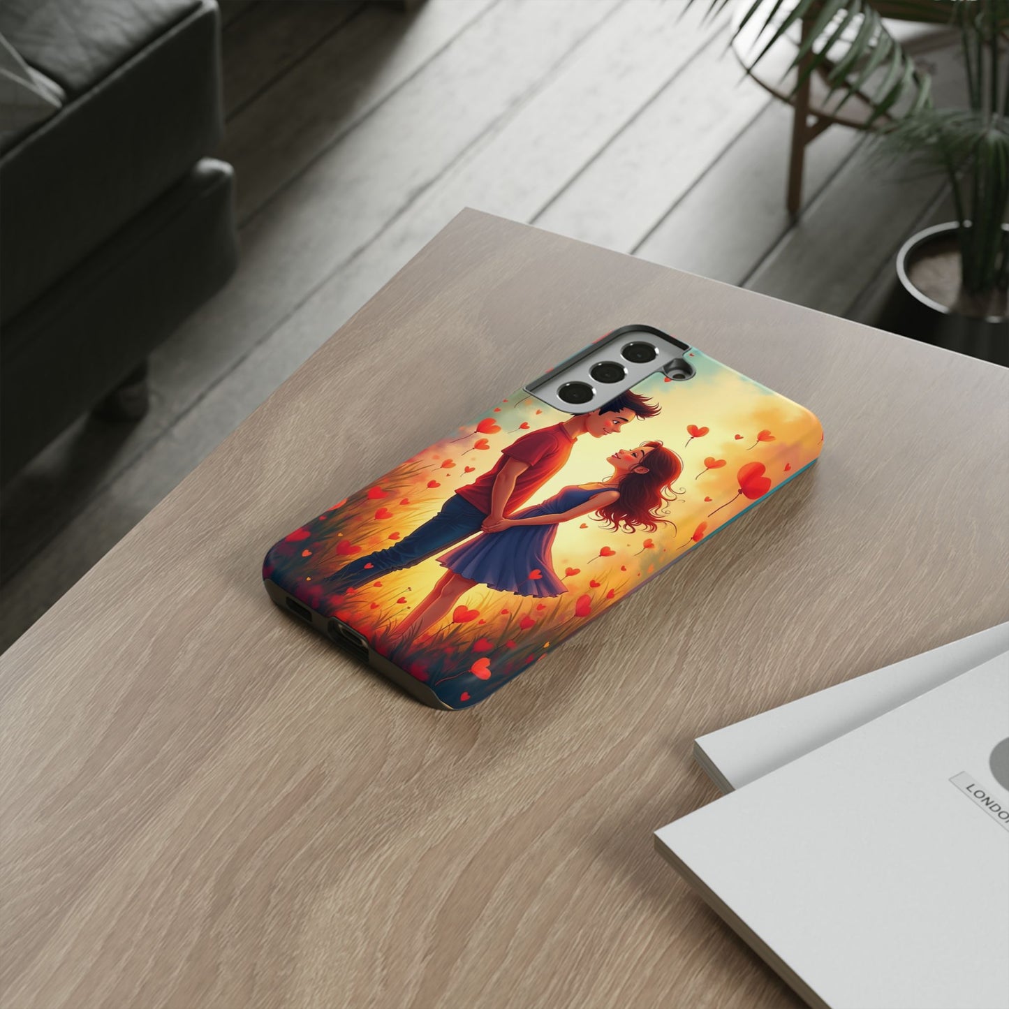 Romantic Phone Case with Heart Design for Couples