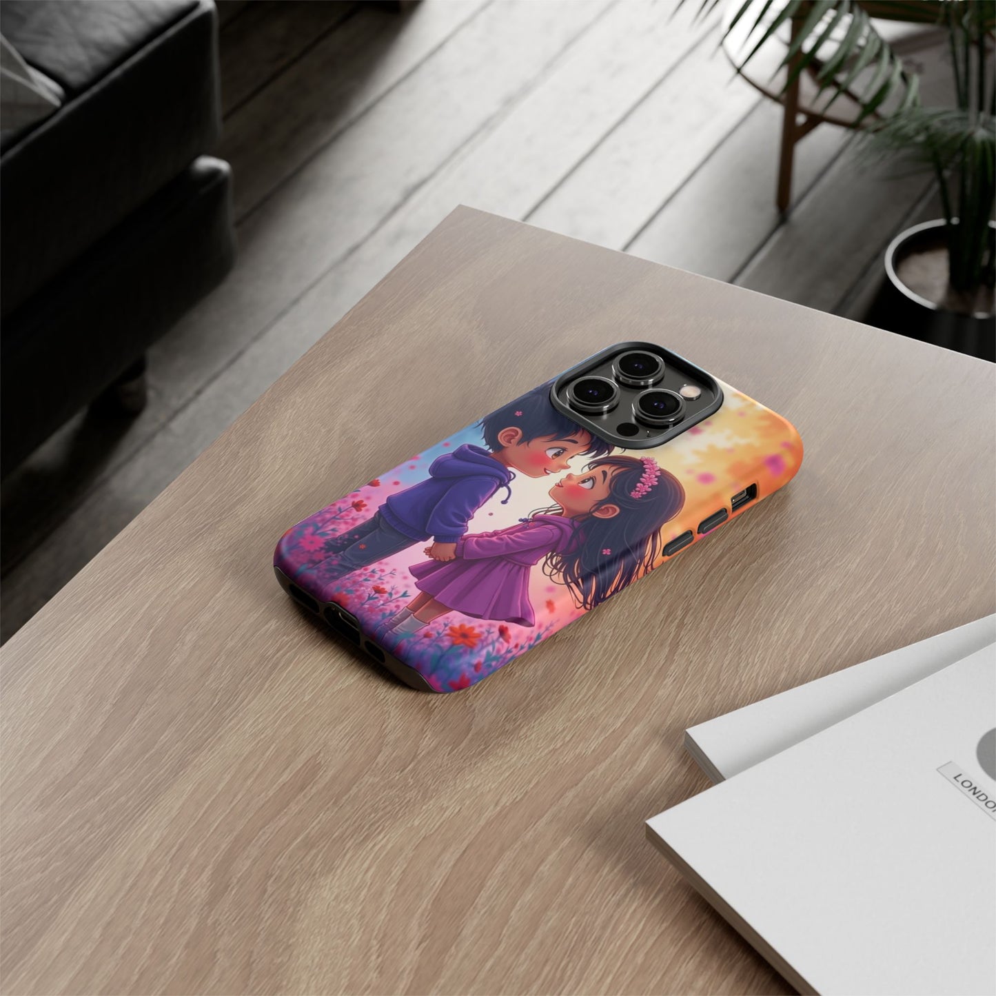 Cute Couple Phone Case - Tough Cases with Romantic Design for Kids and Teens