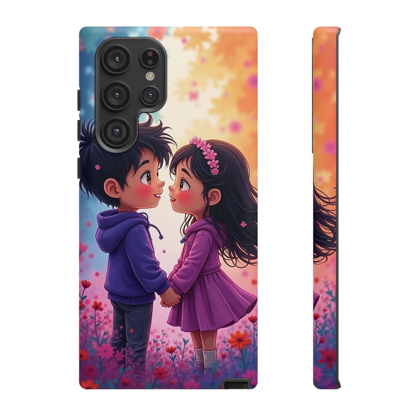Cute Couple Phone Case - Tough Cases with Romantic Design for Kids and Teens