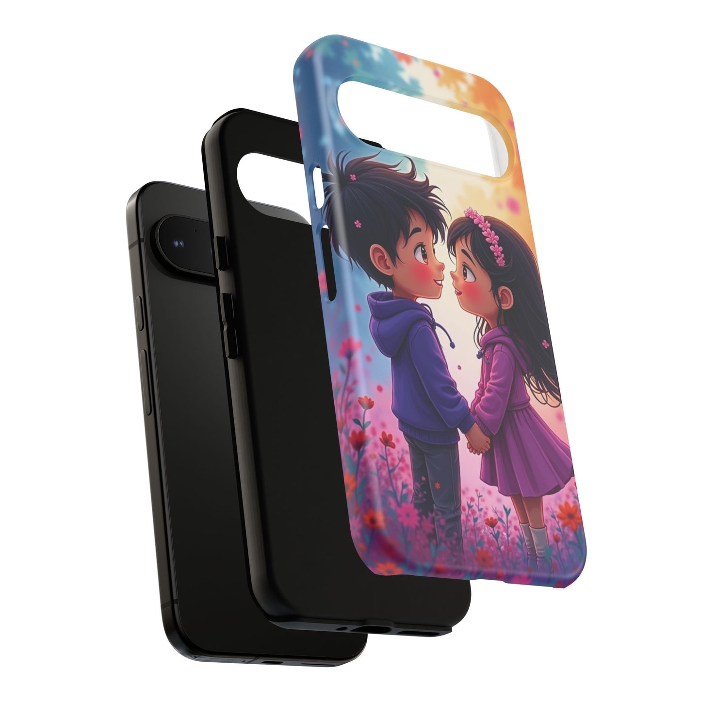 Cute Couple Phone Case - Tough Cases with Romantic Design for Kids and Teens