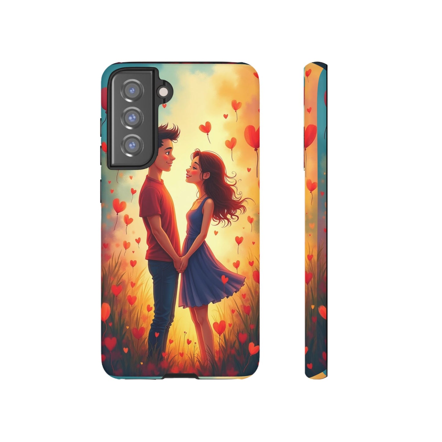 Romantic Phone Case with Heart Design for Couples