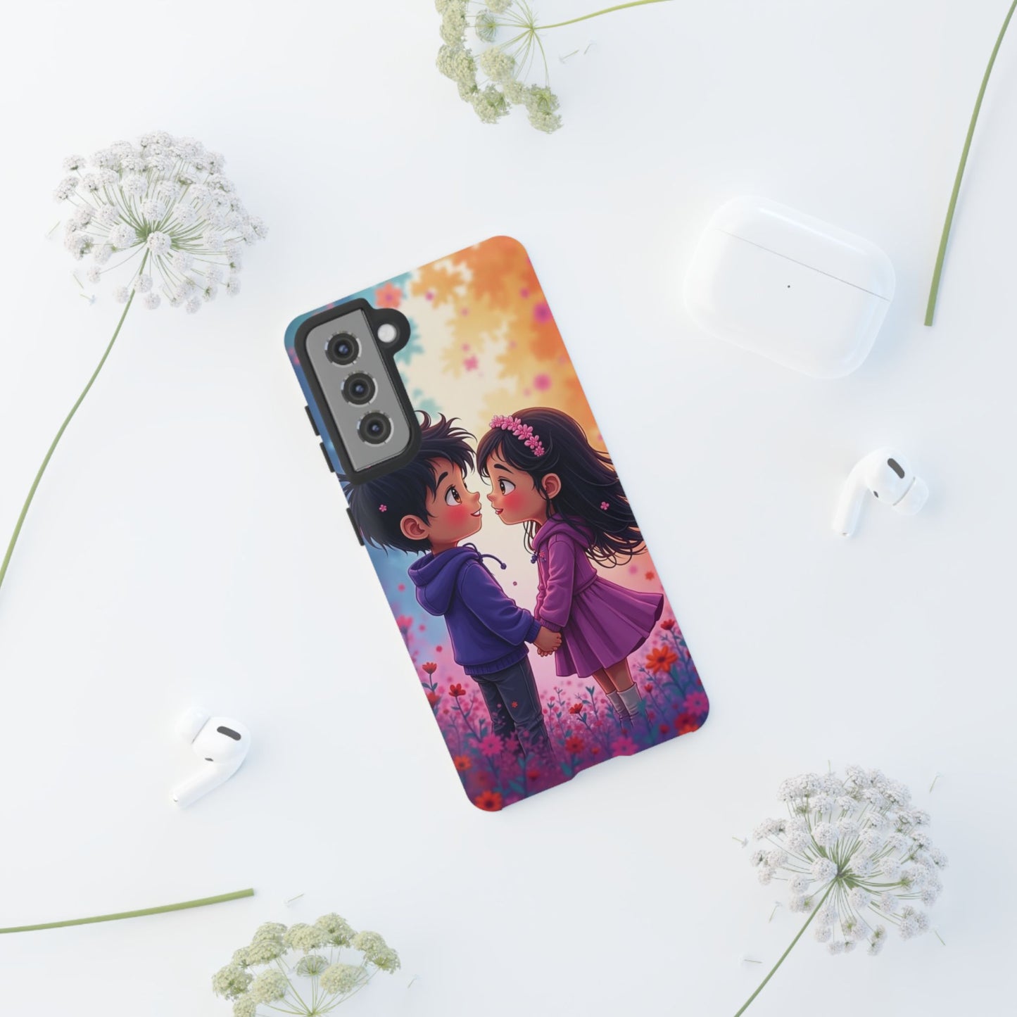 Cute Couple Phone Case - Tough Cases with Romantic Design for Kids and Teens