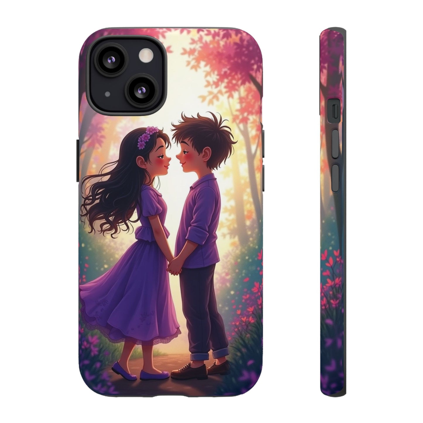 Romantic Phone Case - Cute Couple in Nature Design