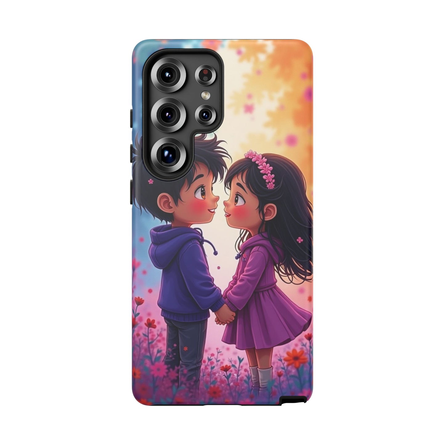Cute Couple Phone Case - Tough Cases with Romantic Design for Kids and Teens