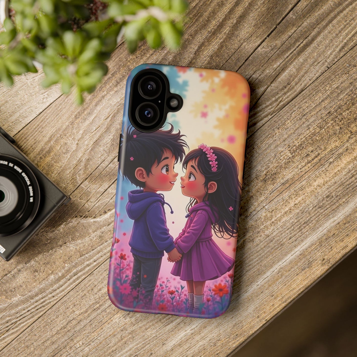 Cute Couple Phone Case - Tough Cases with Romantic Design for Kids and Teens