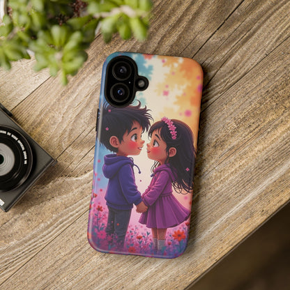 Cute Couple Phone Case - Tough Cases with Romantic Design for Kids and Teens