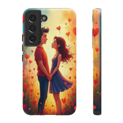 Romantic Phone Case with Heart Design for Couples