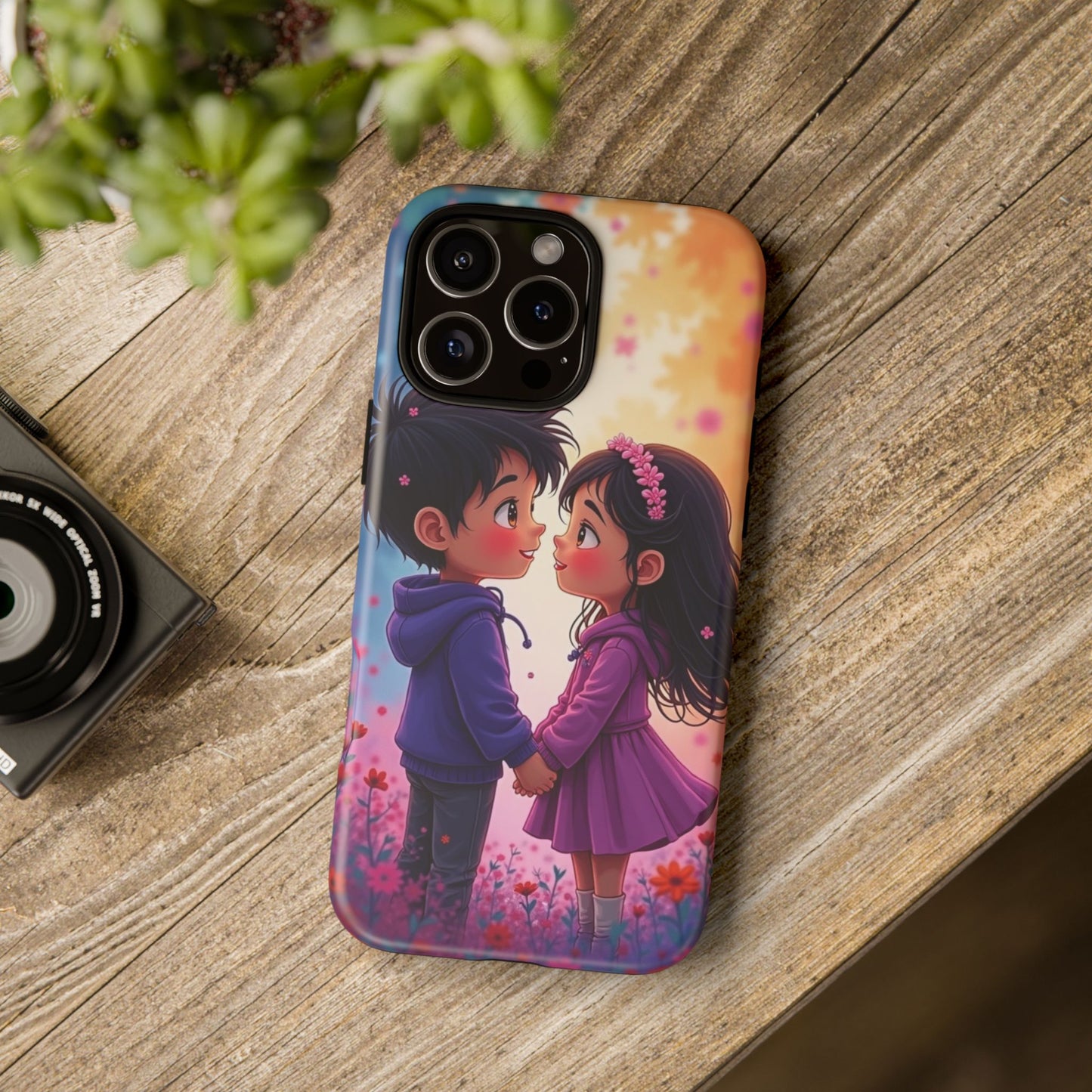 Cute Couple Phone Case - Tough Cases with Romantic Design for Kids and Teens