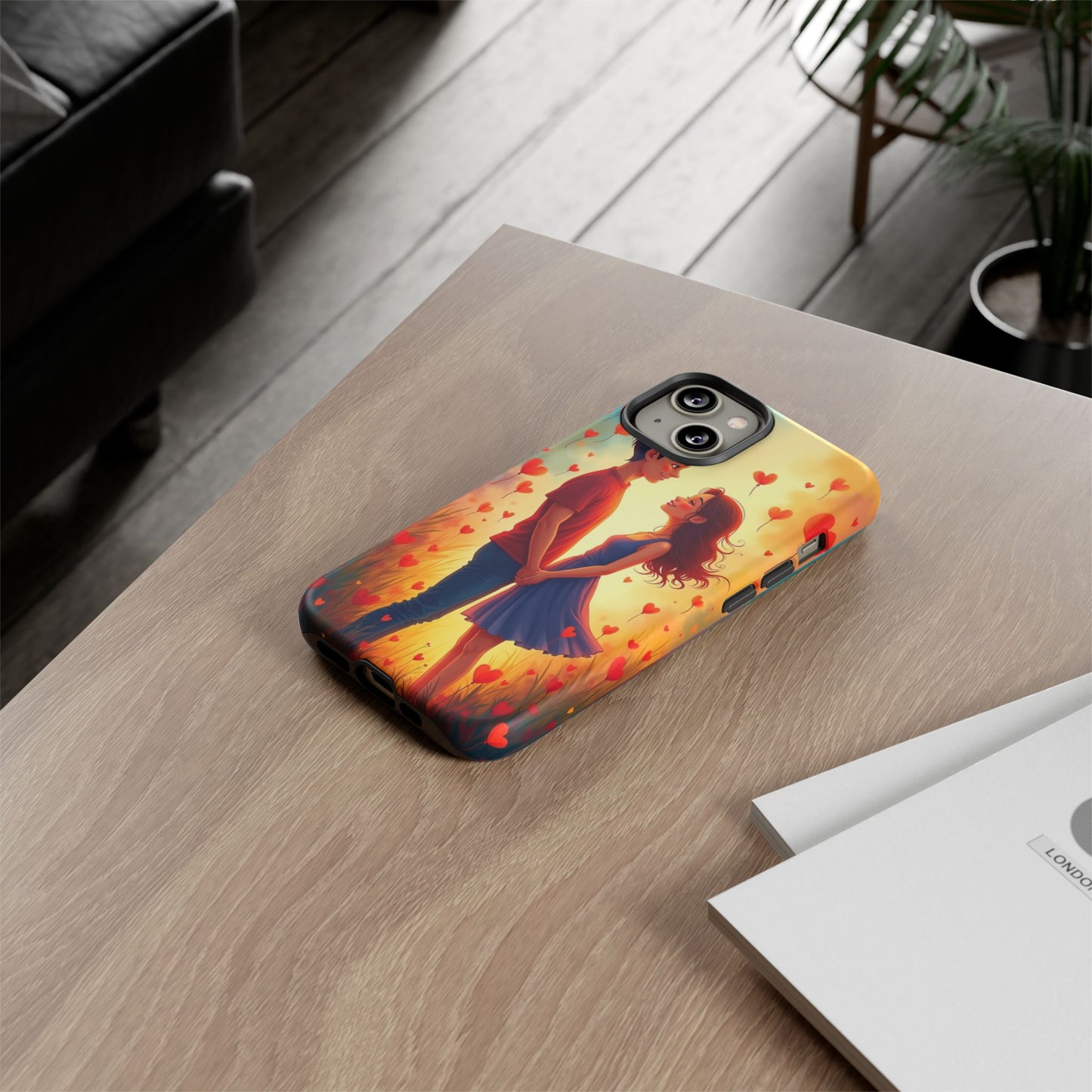 Romantic Phone Case with Heart Design for Couples