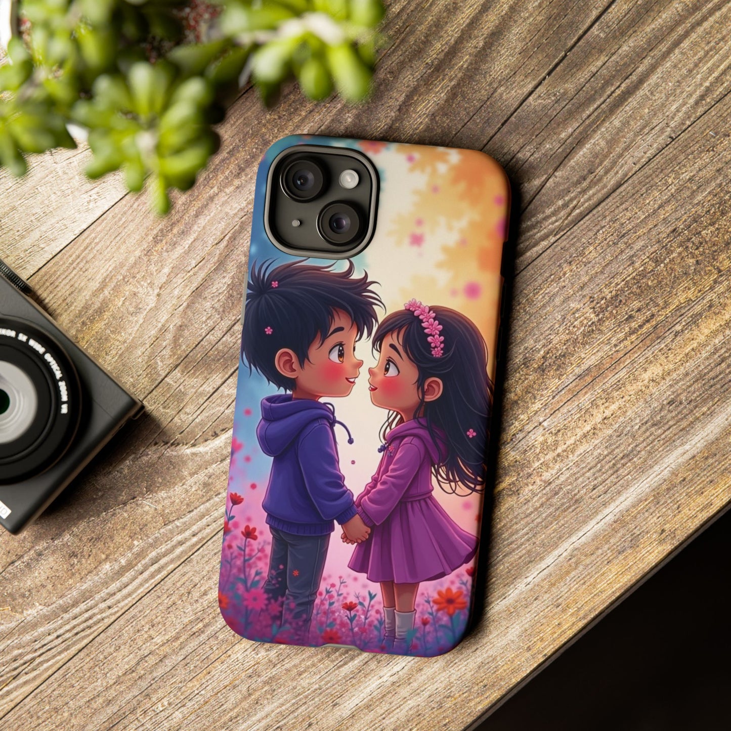 Cute Couple Phone Case - Tough Cases with Romantic Design for Kids and Teens